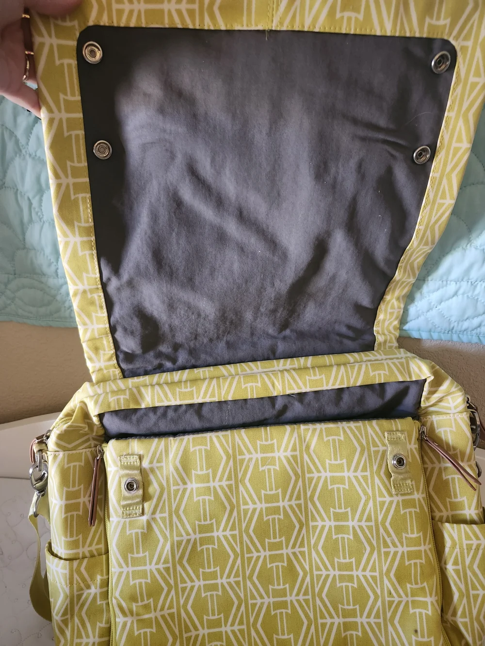 Petunia Pickle Bottom Yellowish Boxy Backpack